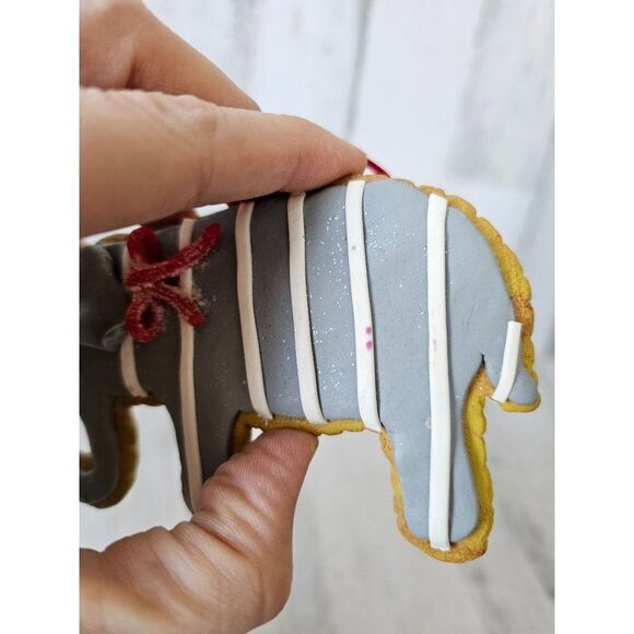 Vintage giraffe elephant cookie ornament baker dessert set Xmas tree - Picture 6 of 7